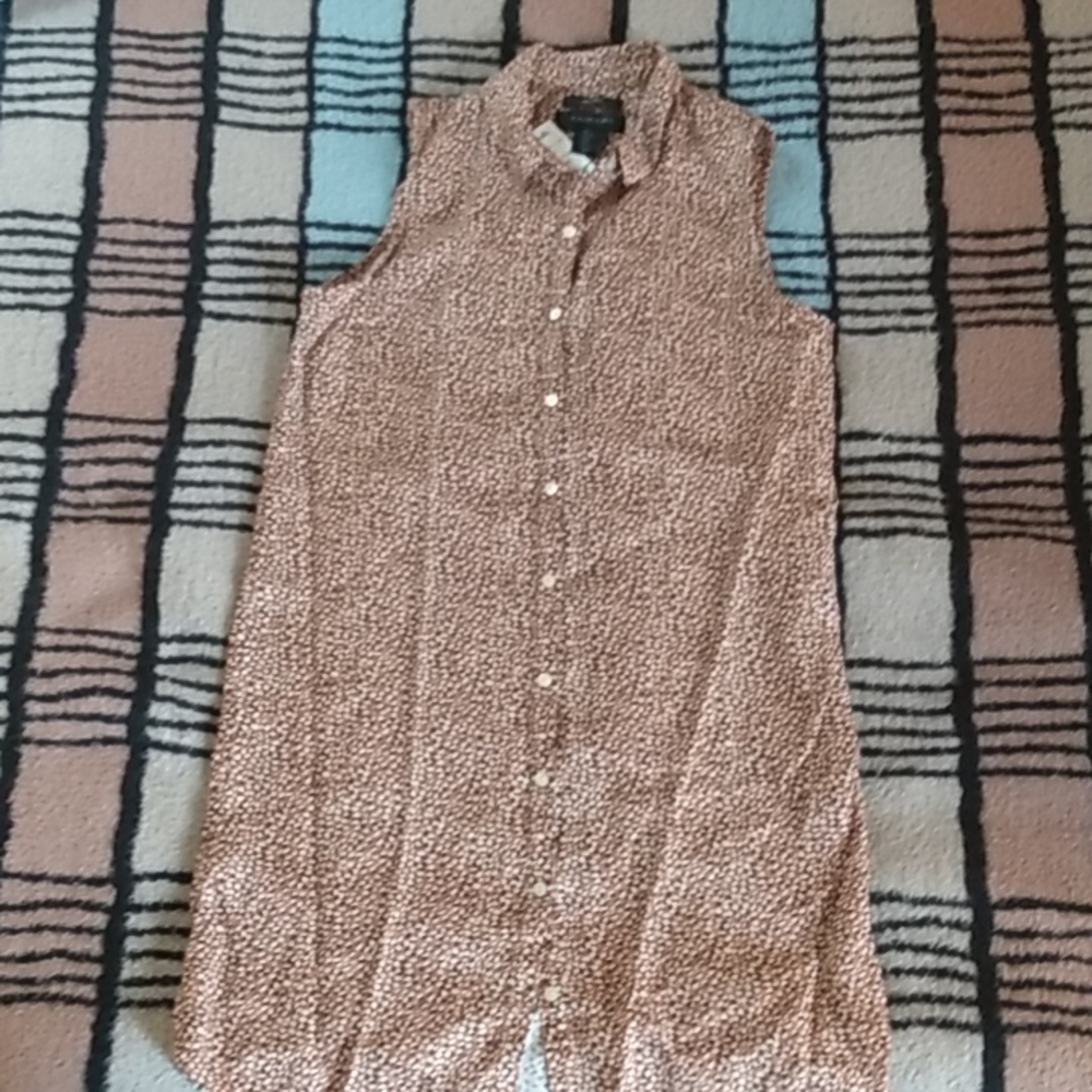 TAHARI Sleeveless Linen Shirt Dress NWT